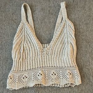Crochet tank top/ crop top/ bralette, sz XXS/XS